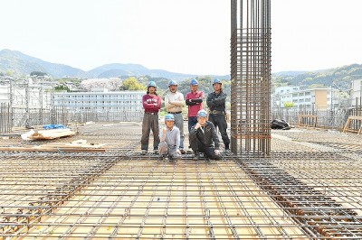 施工実績　２　現場風景　長崎　有限会社前田鉄筋工業